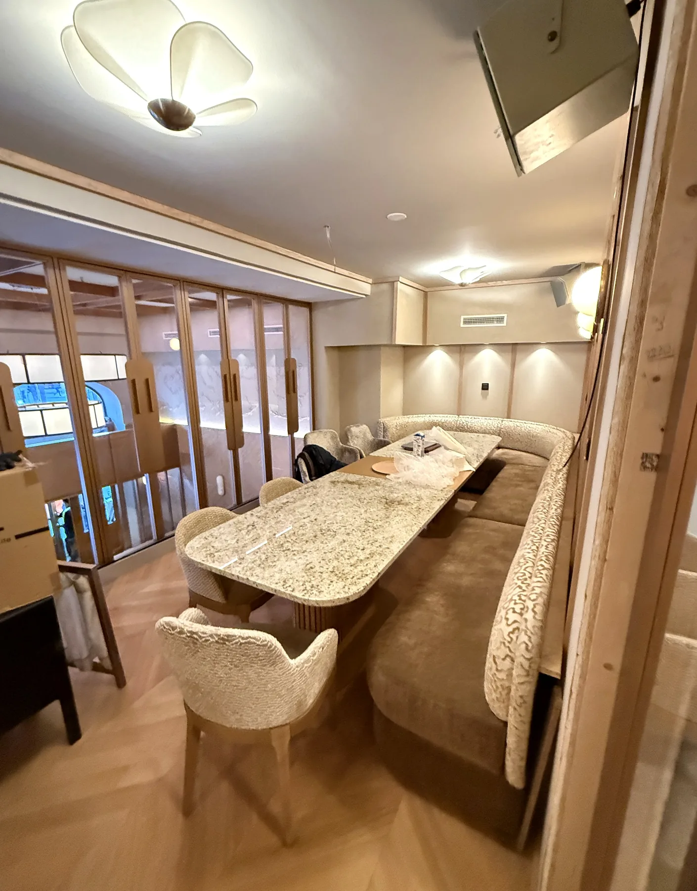 Completed private dining area at Landbyska Verket